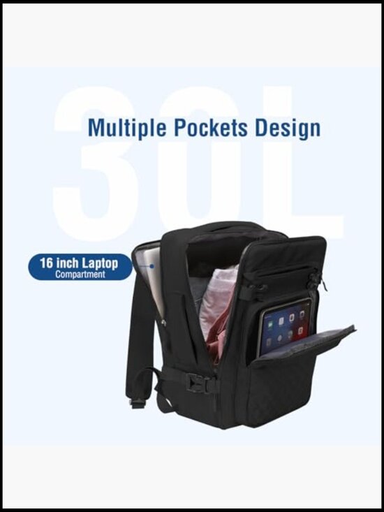 Quilted Laptop Backpack with USB Port Packing Cubes College Work Travel main image 6